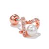 Brincos de moda novos com brincos de zircônia colorida, brincos de zircônia para garota de temperamento, unhas flash para o osso da orelha, atacado