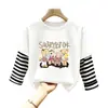 Camiseta Básica para Niña 2026 Nuevo Otoño Infantil Algodón Puro Moda Manga Larga Camiseta Casual para Niña Cuello Redondo