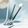 Escova de vaso sanitário doméstica para limpeza sem cantos mortos, escova multifuncional de cabo longo montada na parede, estilo japonês, prática e portátil