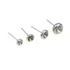 Aço Inoxidável Zircônia Diamante Suporte Borda Curva Fundo Pontiagudo Strass Copo Agulha de Orelha Acessórios para Brincos DIY