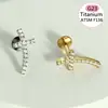 Joias para Piercing de Lábio e Unha de Lábio em Liga de Titânio G23 Argola de Lábio Flor de Unha de Lábio Joias para Lábio Joias com Rosca Interna Brincos de Liga de Titânio