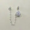 Alta retención de color diy accesorios de cristal colgante de copo de nieve cadena pulsera deslizante de terraplén de mariposa collar accesorios de cuerda hechos a mano