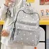 Mochila nueva de moda de alto valor estilo universitario con estrellas para estudiantes de secundaria y preparatoria, casual, ligera, de gran capacidad