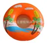 Venta al por mayor de fábrica Anillo de natación inflable de plástico de 90 cm Anillo de natación inflable de girasol Amarillo Anillo de natación publicitario