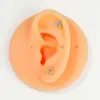 Pendientes Triangulares de Aleación de Titanio F136 con Diamante Brillante, Anillos de Circonita Rombo, Labret Triangulares, Joyería para Piercings al por Mayor