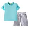 Roupas Infantis Camiseta de manga curta + meia calça Terno Infantil Verão Novo Lazer Esportes Impressão de Padrões Moda de Duas Peças