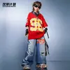 Ropa de Hip-Hop para Actuación Infantil, Trajes Geniales y Atractivos de Manga Corta Estilo Hip-Hop para Niñas y Niños, Ropa de Verano Moderna de Hip-Hop para Niños