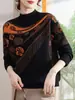 La nueva ropa de punto de otoño de mamá 2026: suéter base elegante y con cuello alto medio para mujeres de mediana edad y mayores