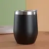 Taza para cáscara de huevo de acero inoxidable 340 taza de barriga grande en stock al por mayor con tapa para el trabajo taza para beber para el trayecto 360ml gran capacidad