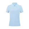 Camisa Polo Feminina de Verão para Esportes ao Ar Livre com Zíper, Camiseta Fresca de Manga Curta que Marca a Cintura, Uniforme de Grupo, Roupa de Trabalho com Logo Impresso