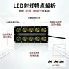 Focos LED para coche en negro, bicolor amarillo y blanco con función estroboscópica, disponibles en tres estilos para modificación universal