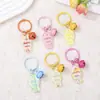 Llavero Colgante de Cuentas Transparente Brillante Colorido Pez Pequeño Campana Llavero Fresco Dibujos Animados Pequeño Accesorio En Stock Envío Directo