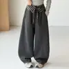 Pantalones Deportivos de Otoño para Niñas 2026 Nuevo Estilo Pantalones Casuales de Invierno para Niños Pantalones Curvos Engrosados para Uso al Aire Libre Pantalones de Pierna Ancha de Moda