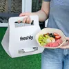Croissant Helado Pan Taza de Pastel Portátil Crema Croissant Postre Taza de Plástico Desechable para Bebidas Frías Uso Comercial