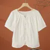 Camisa de Manga Corta para Mujeres Petites, Nueva Blusa Elegante y de Moda Verano 2026, Top Corto Rejuvenecedor y Hermoso para Damas
