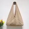 Bolso Tejido Artístico para Mujer 2025 Nuevo Moderno de Moda Casual Bolso de Hombro Gran Capacidad Bolso Tote para Viaje