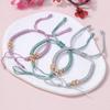 Festival de Medio Otoño Nudo de Flor de Durazno Pulsera Semi-Terminada DIY Tejido a Mano Pulsera Accesorios de Joyería con Hilo de Cuentas al por Mayor