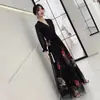 Vestido de Noite Preto para Mulheres 2026 Novo Estilo Banquete Elegante Longo Vestido Apresentadora Estilo Floresta dos Sonhos de Fada Vestido Temporada de Primavera