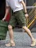 Shorts de Trabalho de Verão An Yang Masculino Multi-Bolsos com Zíper Largos Casuais Calças de Cinco Pontos Esportes ao Ar Livre Marca Tendência Calças de Comprimento Médio
