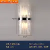Lámpara de Pared de Cristal de Acero Inoxidable Lámpara de Mesita de Noche para Dormitorio Color Cromo Plateado Atenuación de Tres Colores Incluye Fuente de Luz GLED - Estilo V Bauhaus Hierro