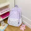 Nova Mochila 2026 para Meninas, Estudantes Universitários, do Ensino Médio, do Ensino Fundamental, Bolsa de Ombro Dupla, Grande Capacidade, Leve, Simples, Bolinhas, Estilo Universitário