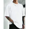 Transfronterizo Europeo y Americano Verano Color Sólido Cuello Redondo Algodón Casual Deportivo Correr Simple Manga Corta Blanco