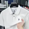 Camiseta de Manga Corta para Hombre Paul Brand de Algodón Mercerizado 100% para Verano Solapa Algodón Puro Polo de Alta Gama para Hombre