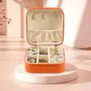 Estilo Europeu Princesa Pequena Viagem Coreia do Sul Joia de Mão Caixa de Joias Portátil Bolsa de Joias Brincos Anel Pequena Caixa de Armazenamento para Mulheres