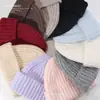 Gorro de Lana Tejida para Mujer, Gorro Grueso Cálido de Otoño e Invierno, Sencillo de Color Sólido Resistente al Viento para Exteriores, Gorro para Clima Frío para Hombre