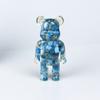 Comercio exterior grava de cristal natural oso violento decoración de escritorio artesanías de resina bearbrick150