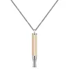 Collar Colgante de Acero Inoxidable Cross Hot Selling Desmontable Boca Plana Meditación Mindfulness Respiración Ajustable Regulador de Respiración Collar para Dejar de Fumar Hombres