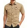 Transfronteiriço 2026 Masculino Novo Casual Estilo Americano Manga Curta Versátil para o Dia a Dia Camiseta de Cor Sólida Moda Atacado em Estoque