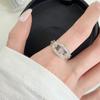 Anillo Abierto de Metal Plateado Nicho Ins Coreano Anillo de Moda Personalizado Pulsera de Anillo de Dedo Índice Simple de Gama Alta