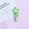Chaveiro de lagosta cor de macaron padrão pentagrama fivela de porta DIY chaveiro de bolsa acessórios de pingente de joia