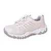 Zapatos Deportivos para Exteriores para Mujer, Color Plateado, Transpirables, Fáciles de Poner y Quitar, Superficie de Malla, Suela Gruesa, Zapatos Ligeros Tipo Papá