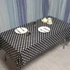 Bandeira de Corrida Colorida Quadriculada F1 Toalha de Mesa Quadriculada Preta e Branca Plástico Espessado Toalha de Mesa Quadriculada Vermelha Estilo Bolinhas Mesa de Jantar Europeia Simples