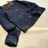 Chaqueta Corta de Mezclilla Pesada Casual Suelta Estilo Granero Xiaohe con Solapa de Pana en Contraste, 9457