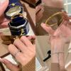 Nuevo Estilo Benmingnian Ling Sheyuan Pulsera Anillo para Mujer Estilo Antiguo Avanzado Simple Zodíaco Serpiente Diamante Pulsera Abierta Anillo de Serpiente