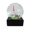 Bola de Cristal Personalizada Bola de Nieve de Ciudad Adorno Transfronterizo Decoración del Hogar Globo de Agua Artesanía de Resina Adorno de Escritorio