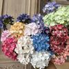 Impresión 3D de hortensias de madera de dos cabezas para decoración de auditorio de bodas, diseño de pared de hortensias, arreglo floral, hermoso paisaje Chen, simulación de flores