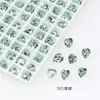 Dongzhou Cristal Amor Arte de Unha Strass Premium Brilhante Coração Champagne Dourado Destaque DIY Acessórios de Joia
