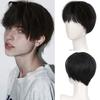 Peluca para Hombre Celebridad de Internet 2026 Estilo Coreano Guapo Cabello Corto Natural Esponjoso Diario Red de Botón Negra Peluca de Cabello Corto para Hombre