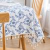 Tela de Mantel Estampada de Algodón Cubierta Estilo Escritorio Mantel para Mesa de Café Mantel Nuevo Chinoiserie Algodón y Lino Sensación de Alta Gama
