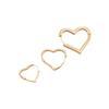 Aretes con Retención de Color en Forma de Corazón Oro 14K Corazón de Durazno Aretes en Forma de Amor Gancho Francés para Oreja Moda Popular en Internet Hecho a Mano DIY