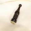Masajeador de ojos de madera para uso doméstico, sándalo morado, forma de loto pequeño, varilla de masaje facial de cuerno, especializado para masaje de puntos de acupuntura