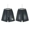 Hellstar Transfronteiriço Marca Tendência Europeia e Americana Verão Casual Esportivo Unissex Shorts Lavados Calças de Cinco Pontos