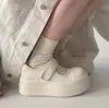 Sapatos Mary Jane com Velcro e Sola Grossa 2026 Primavera e Outono Nova Moda Versátil Confortável Sapatos Plataforma Tênis de Cano Baixo para Mulheres
