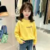 Nueva Camiseta de Algodón Puro con Cuello Redondo para Niñas 2026, Camiseta de Manga Larga de Dibujos Animados a la Moda para Primavera y Otoño