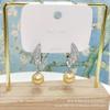 Brincos de Luxo para Mulheres, Ear Cuffs Elegantes, Brincos com Franjas Estrela e Lua Estilo Vintage de Hong Kong, Novidade Tendência Zircônia Luxo Leve
