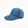 Gorra de Béisbol de Mezclilla Lavada Transfronteriza Amazon Retro Americano Desgastado Bordado Etiqueta de Cuero Gorra Visera en Stock Fábrica